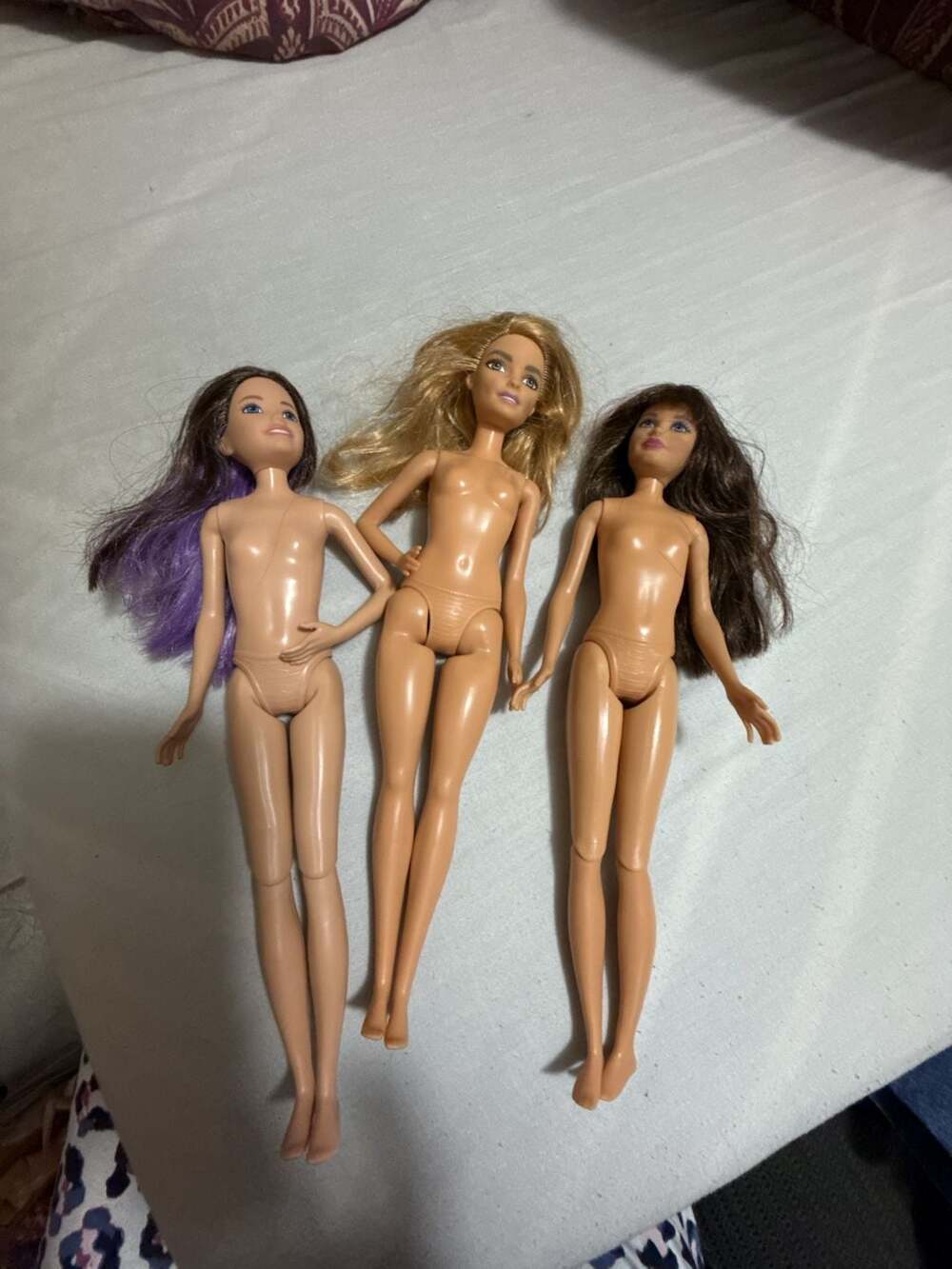 Mattel Barbie Fashionistas Dolls Lot of 3 Mixed Hair Types and Styles